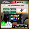 AUTOTOP Schermo multimediale da 7 pollici con sistema Linux, CarPlay wireless e Android Auto per Fiat Grande Punto Linea 2007-2012, autoradio con Bluetooth, GPS, navigatore, DSP, schermo touchscreen e