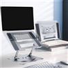 Eurowagens Laptop Stand 360 Rotante Base Regolabile Altezza Alluminio Alzata fino A 43.2cm
