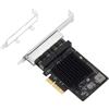 Eurowagens Scheda Di Rete PCIe 4 Porte 2.5G RTL8125B PCIe X4 RJ45 2.5Gbps Ethernet LAN NIC