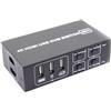 Eurowagens Switch KVM HDMI 4 Porte 4K per 4 PC 1 Monitor USB Tastiera Mouse Telecomando