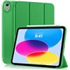 MoKo Cover per iPad (A16) 11a/10a Gen. (2025/2022), Verde Foresta | Cover Protettiva Sottile a Tre Pieghe Supporto, Caso Smart Folio con Retro TPU Morbido Touch ID Sveglia/Sonno