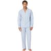 Amazon Essentials Set Pigiama in Cotone Elasticizzato, Indumento da Notte in Tessuto con Bottoni e Maniche Lunghe Uomo