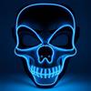 TK Gruppe Timo Klingler Maschera horror a LED - come da Purge incl. 3 effetti di luce, controllabili, per Halloween, Mardi Gras e Carnevale come costume per uomini e donne