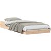 vidaXL Struttura letto marrone 90 x 210 cm in legno di pino massiccio
