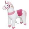 AIYAPLAY Cavallo da cavalcare su ruote - Cavallo giocattolo con design a forma di unicorno - Bianco
