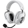 LOGITECH Cuffie gaming Logitech G PRO X3 LIGHTSPEED, Bluetooth, autonomia 70 ore, microfono, colore bianco