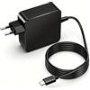 Lustrens Caricabatterie USB-C da 65W per laptop, con cavo di ricarica da 2 metri