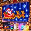 Usper Luci LED intelligenti per tende, per Natale, luce incandescente per | Natale Led House Net Smart Bluetooth App Fai da te Rgb Parete Esterna Tenda Luce Con Telecomando, Usb Ip65 Impermeabile