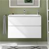 evineo ineo5 evo mobile La: 100 cm, 2 scomparti estraibili, con maniglia incassata, per lavabo Geberit Renova Plan Slim,, BE5045WM, ineo5 evo [Mobili da Bagno > Mobili Lavabo]