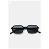 Luigi Occhiali da Sole Rectangle Minimal - Nero Opaco