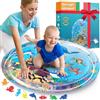 NouBaby® Tappetino Tummy Time Neonato XXL e Cuscino Tummy Time Neonato ad Acqua. Giochi Sensoriali Neonati, Giochi Tummy Time Neonato per Sviluppo Motorio 0-3 0-6 Mesi. Regalo Nascita Bimbo Bimba