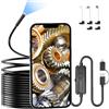 Ennovor Pro Endoscopio per Smartphone 1920P HD, Single Lente 5m Borescopio | Sonda Telecamera Endoscopica IP67, 8 LED, Cavo Semirigido, Endoscopio Professionale Senza WiFi, Android/iOS, Auto Moto