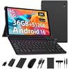 DOFACESH 2K Android 16 Tablet 10.68 Pollici, 36GB RAM+512GB ROM (2TB TF), 4G LTE+5G WiFi, Octa-Core, 2000 * 1200FHD, 8000mAh, 13MP+8MP, GPS, Tablet in offerta con tastiera ect (Nero)
