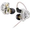 keephifi CCZ MC02 MAX IEM, auricolari cablati per musica, film, giochi | Driver a doppio magnete da 10 mm, suono Hi-Fi, jack da 3,5 mm, bassi profondi, cavo rimovibile OFC 5N