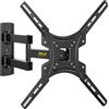 Alphamount Supporto TV Parete con Braccio Girevole ed Estendibile, Staffa TV 26-60 Pollici, Max VESA 400x400, Resistente Fino a 35 kg