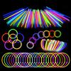 Kangtaixin 100 Bastoncini Luminosi con 100 Connettori, Braccialetti Fluorescenti Multicolore per Feste, Compleanni, Carnevale, Festival ed Eventi