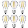 OSRAM 6 x Osram LED Filament A60 lampadina 5W = 75W E27 chiaro 1055lm bianco caldo 3000K ultra efficiente