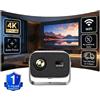 OEM Mini proiettore, risoluzione 1280 x 720, luminosità 260 lumen (ANSI), dimensioni di proiezione da 30 a 150 pollici, design rotante a 360°, compatibile con video 4K