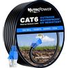 Lustrens Cavo Ethernet CAT6 da 20 metri, adatto per uso esterno, impermeabile e resistente ai raggi UV