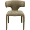 KARE Design sedia Tobi Verde, verde oliva, altezza seduta 47 cm | imbottitura comfortevole, senza braccioli, fantasia vivace, stile retró moderno, consegnato smontata