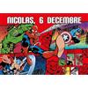 Afie CSN1410 - Set di 25 cartoline Marvel Avengers, Spiderman, Hulk, Capitan America, Hulk, Super Eroe Saint Nicolas, 6 dicembre, licenza ufficiale, formato 10,5 x 15 cm, da collezione per ragazzi A.P.E.L.
