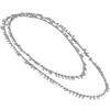 VLNET ® | Vestopazzo collana lunga con micro pepite o monete | Lunghezza 180 cm | portabile a piu giri | placcata in argento | lavorazione artigianale