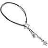 VLNET® | Vestopazzo Collana Pendente Filo con Nodo Scorrevole | Cerchi, Cuori, Stella, Luna | Ovali | Alluminio 100% Riciclato | Lunghezza Regolabile