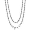 Richsteel Uomo Catena Corda Collane alla Moda Punk da Donna Uomo-3 mm/6 mm-Argento/Oro/Nero-46 cm a 76 cm di Lunghezza