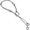 VLNET® | Vestopazzo Collana Pendente Filo con Nodo Scorrevole | Cerchi, Cuori, Stella, Luna | Ovali | Alluminio 100% Riciclato | Lunghezza Regolabile