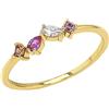 Amor Anello da donna in argento sterling 925, con zirconi sintetici, oro, in confezione regalo, 2037230