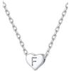Silvora Collana con Ciondolo Lettera Iniziale in Argento 925 Catena Sottile Medaglia Argento/Oro Placcato Piccoli Gioielli Minimalisti Alfabeto Affascinante Collana con Ciondolo A-Z