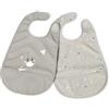 Chicco Set Bavaglini Pappa Impermeabili In Silicone Con Tasca Raccogli Briciole 6m+ Grigio 2 Pezzi