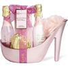 Idc Institute Scented Cofanetto Scented Bath Rose Bagno 200ml + Crema Corpo 200ml + Sali Da Bagno 150 Grammi + Bomba Bagno 90 Grammi + Spugna