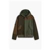 Desigual, Giacca con cappuccio e toppe, Cotone, Verde, S