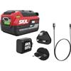 SKIL Batteria 3145 AA PWRASSIST™ 4,0 Ah e caricatore (100 W USB-C connettore, ricarica bidirezionale, indicatore di livello di carica, con custodia protettiva, batteria agli ioni di litio, accessori
