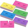 Nezyo Blocchi Numerici Numeri Doppi Blöck Numeri da 1 a 500 Numeri 5 Colori 5 x 10 cm Blocchi Numerici per Gettoni Guardaroba Strappi Numerati Biglietti Eventi Feste Fiere Lotterie(Colori Chiari,5)