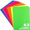 PENPRIS 16 Fogli Cartone Fluorescente 8 Colori A3 Carta da Costruzione 180gsm | PENPRIS Cartone di Copertina Carta Pesante Doppia Faccia per Realizzazione di Biglietti Inviti Scrapbooking PAC07
