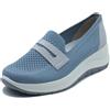IGI&Co 1140722 T.Recy Blu Mocassini per Donna in Tessuto Zeppa Media
