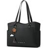 RAINSMORE Borse Donna Grande Borse da Lavoro Borsa Porta PC 15,6 Pollici | Borsa a Mano Borsa Università Donna PU Pelle Tote Bag Impermeabile Borsa a Tracolla per Ufficio University Docente