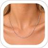 U7 Collana Donna Catenina Graffetta Acciaio Inox da 1,8/3,4mm Lungh.35-61cm | Catenina acciaio inossidabile 4 colori; Ipoallergenico, impermeabile; Indossare da solo o layering; Regalo per donna