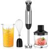 Bonsenkitchen Frullatore a Immersione 4-in-1, Piede in Acciaio Inox, 1000W | Mixer Elettrico con Regolazione della Velocità Progressiva, Frusta, Tritatutto da 500 ml e Misurino da 700 ml, HB3203