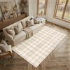PureCozy Tappeto Salotto 160x230cm Beige Moderno Geometric Tappeti | Lavabile in Lavatrice, Antiscivolo, Camera da Letto, Grande, Soggiorno, Cameretta, Ufficio, Pelo Corto