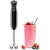 Bonsenkitchen Frullatore a Immersione 2-in-1, 1000W, 2 Velocità | Mixer Immersione con Bicchiere Graduato 700ml, Lame in Acciaio Inox, per Frullati, Zuppe, Pappe, Salse, Milkshake, Nero