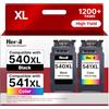 Heroil PG540 XL CL541XL Cartucce Sostitutivo per Canon 540 541 per Canon TS5150 | PG-540XL Nero CL-541 XL Colore Cartucce compatibili per Canon Pixma MG3650S MG3650 TS5151 MG4250 MX475 TS5100 (Nero e Colore)