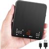 Tipre Mini-bilancia per espresso con timer e portata di flusso, bilancia digitale di precisione 2kg/0,1g per caffè, tre modalità di infusione, display LED, modalità silenziosa, g/oz/lib:oz