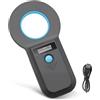 Pixelure Lettore Microchip Cani, Bluetooth OLED Lettore Microchip per Animali Domestici, RFID Lettore di Chip per Cani/Gatti 134,2 KHz/125 kHz, Memoria dati tag da 128 unità, ISO11784/85/HFDX-B/EMID