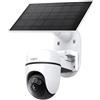 Kit di telecamera di sorveglianza IP WiFi motorizzata con batteria e pannello so