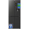 CHiQ Frigorifero Americano Door 458L con Dispenser Acqua 2,5L&No Frost Nero | 300+158L, Grande Capacità, Ultra Slim, Compressore Inverter, Super Congelamento -32°C, 37dB, Care+Space, CCD460NGDE