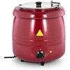 Royal Catering Zuppiera Elettrica Casseruola per Zuppa Rossa RCST-9404 (10 L, 400 W, Acciaio Inox/Acciaio, 35-80 °C)