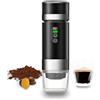 Irishom Macchina da caffè portatile 3 in 1, calda e fredda, display digitale, stampa 20 bar, compatibile con capsule e polvere, ideale per viaggi, ufficio e auto